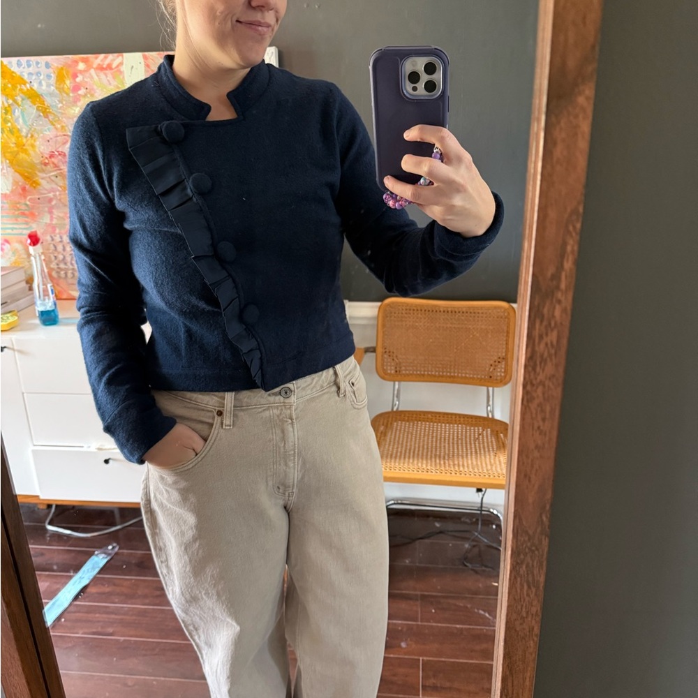 Sparrow Deep Blue Wool Sweater